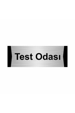 Test Odası 7x20cm Gümüş Renk Metal Yönlendirme Levhası Kapı İsimlik Tabela