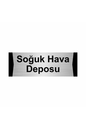 Soğuk Hava Deposu 10x20cm Gümüş Renk Metal Yönlendirme Levhası Kapı İsimlik Tabela