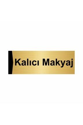 Kalıcı Makyaj 7x20cm Altın Renk Metal Yönlendirme Levhası Kapı İsimlik Tabela