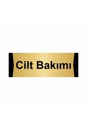 Cilt Bakımı 7x20cm Altın Renk Metal Yönlendirme Levhası Kapı İsimlik Tabela