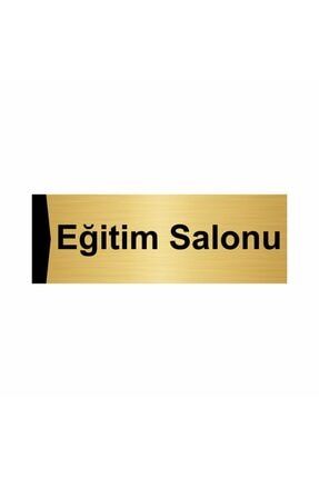 Eğitim Salonu 7x20cm Altın Renk Metal Yönlendirme Levhası Kapı İsimlik Tabela