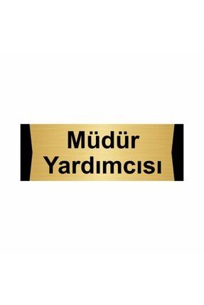 Müdür Yardımcısı 10x20cm Altın Renk Metal Yönlendirme Levhası Kapı İsimlik Tabela