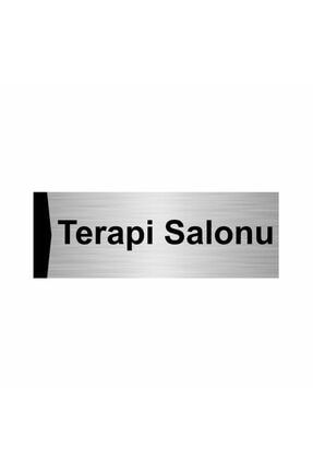 Terapi Salonu 10x20cm Gümüş Renk Metal Yönlendirme Levhası Kapı İsimlik Tabela