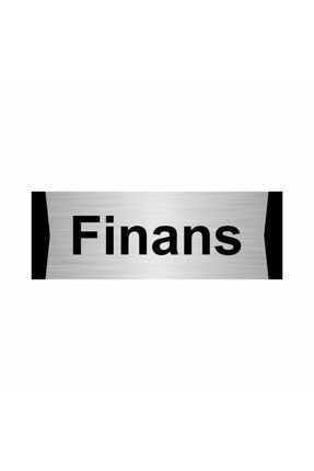 Finans 7x20cm Gümüş Renk Metal Yönlendirme Levhası Kapı İsimlik Tabela