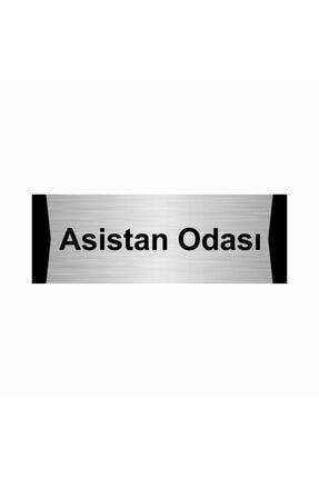 Asisan Odası 7x20cm Gümüş Renk Metal Yönlendirme Levhası Kapı İsimlik Tabela