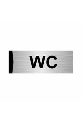 Wc 7x20cm Gümüş Renk Metal Yönlendirme Levhası Kapı İsimlik Tabela
