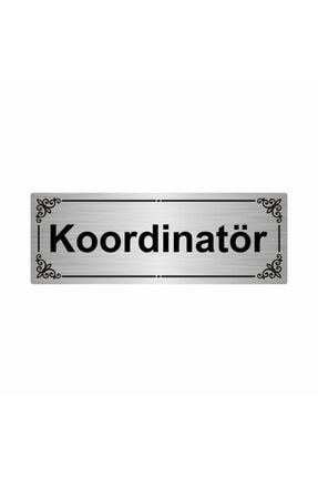 Koordinatör 7x20cm Gümüş Renk Metal Yönlendirme Levhası Kapı İsimlik Tabela