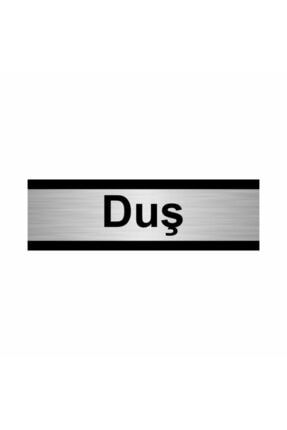Duş 10x20cm Gümüş Renk Metal Yönlendirme Levhası Kapı İsimlik Tabela
