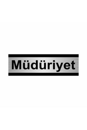 Müdüriyet 10x20cm Gümüş Renk Metal Yönlendirme Levhası Kapı İsimlik Tabela