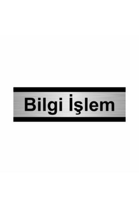 Bilgi Işlem 10x20cm Gümüş Renk Metal Yönlendirme Levhası Kapı İsimlik Tabela