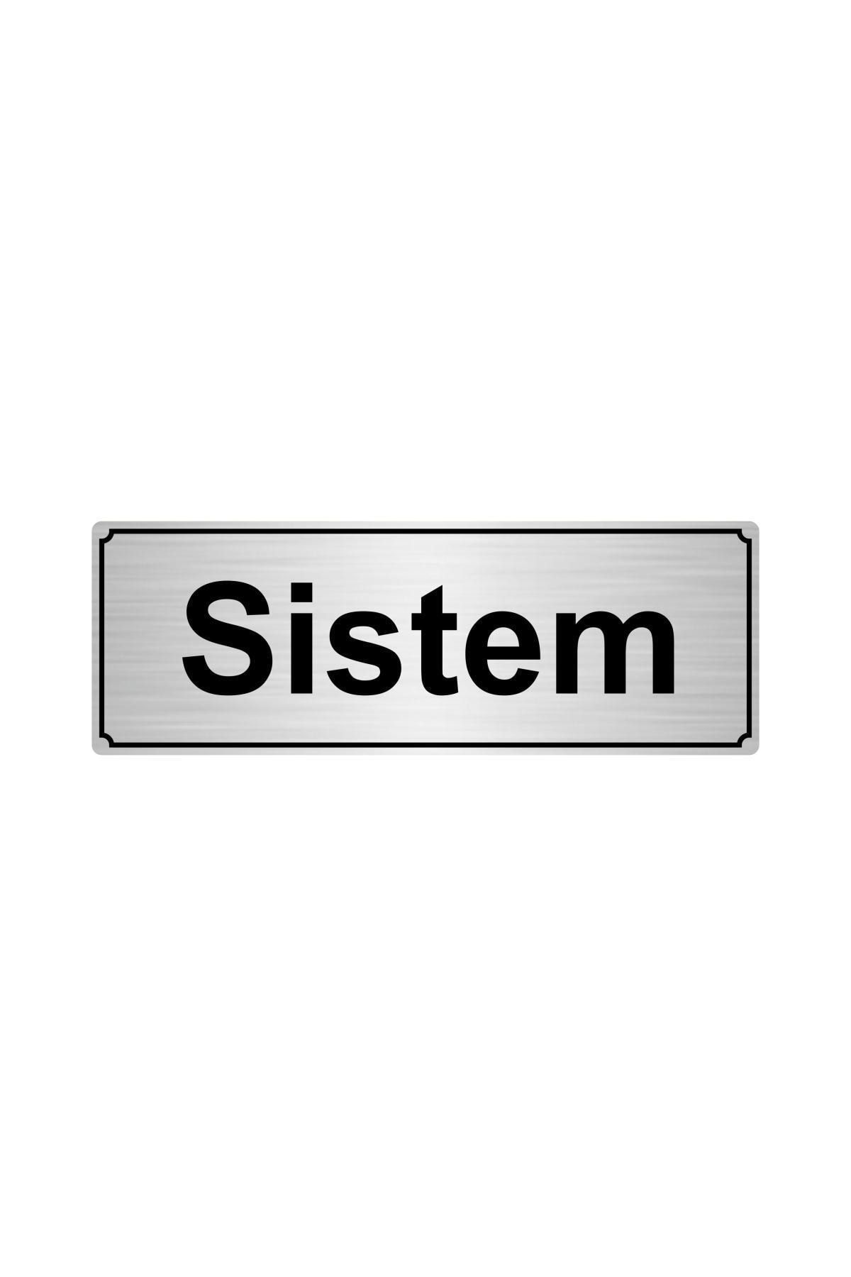 Gümüş Sistem Yönlendirme Levhası 10x20cm Kapı İsimlik Tabela