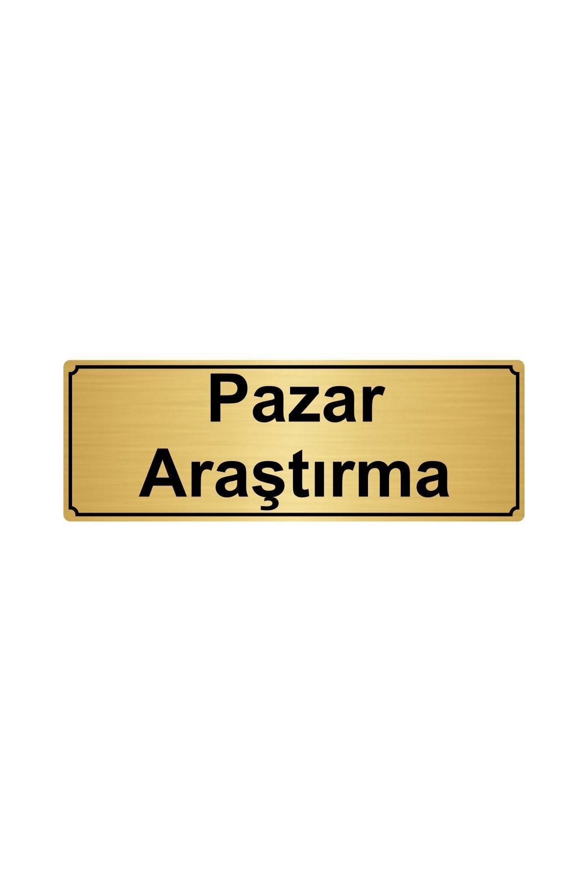 Altın Metal İlk Yardım Dolabı Yönlendirme Levhası 7cm x 20cm Kapı İsimlik Tabela