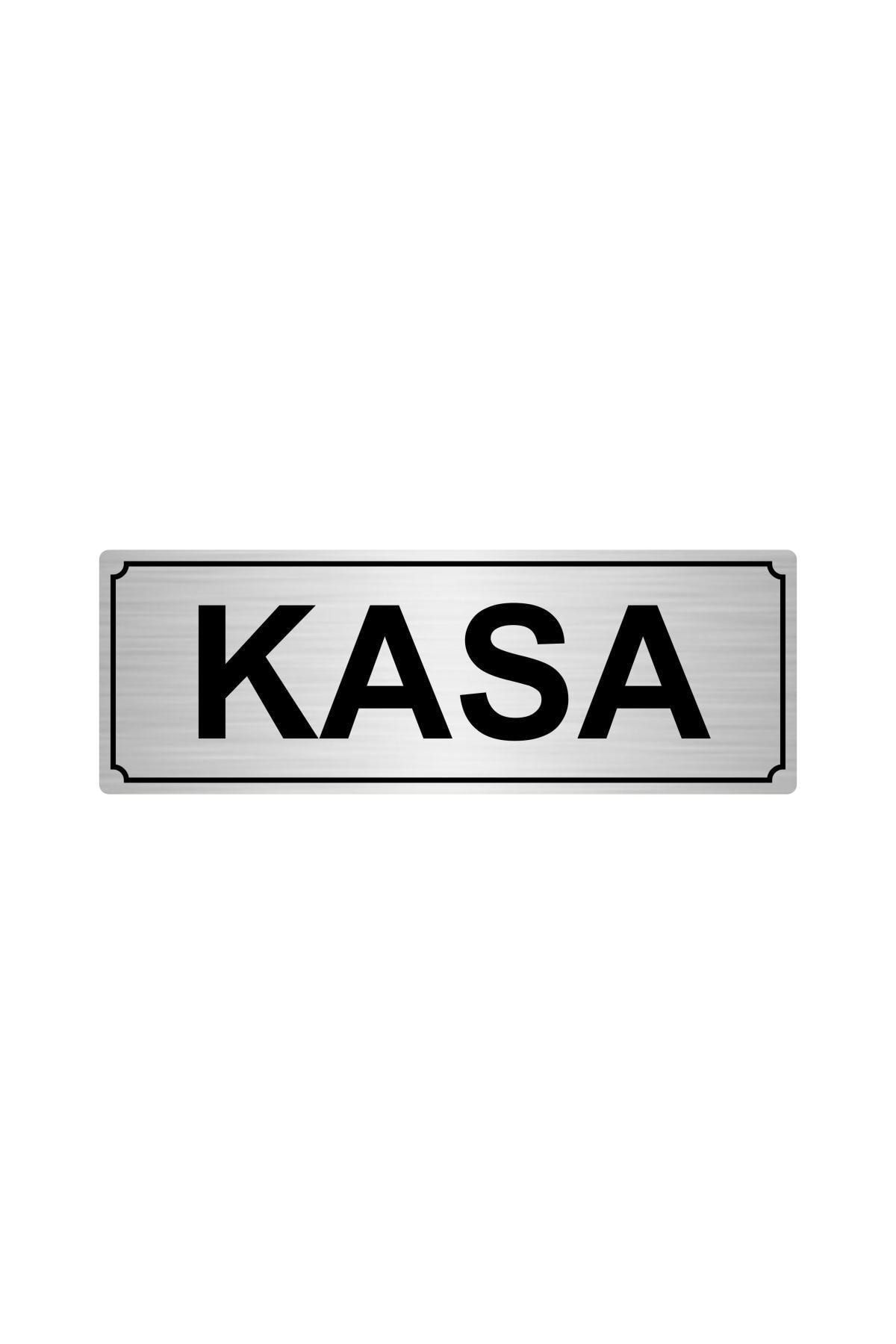 Gümüş Renk Metal Kasa Yönlendirme Levhası 7cmx20cm Kapı İsimlik Tabela