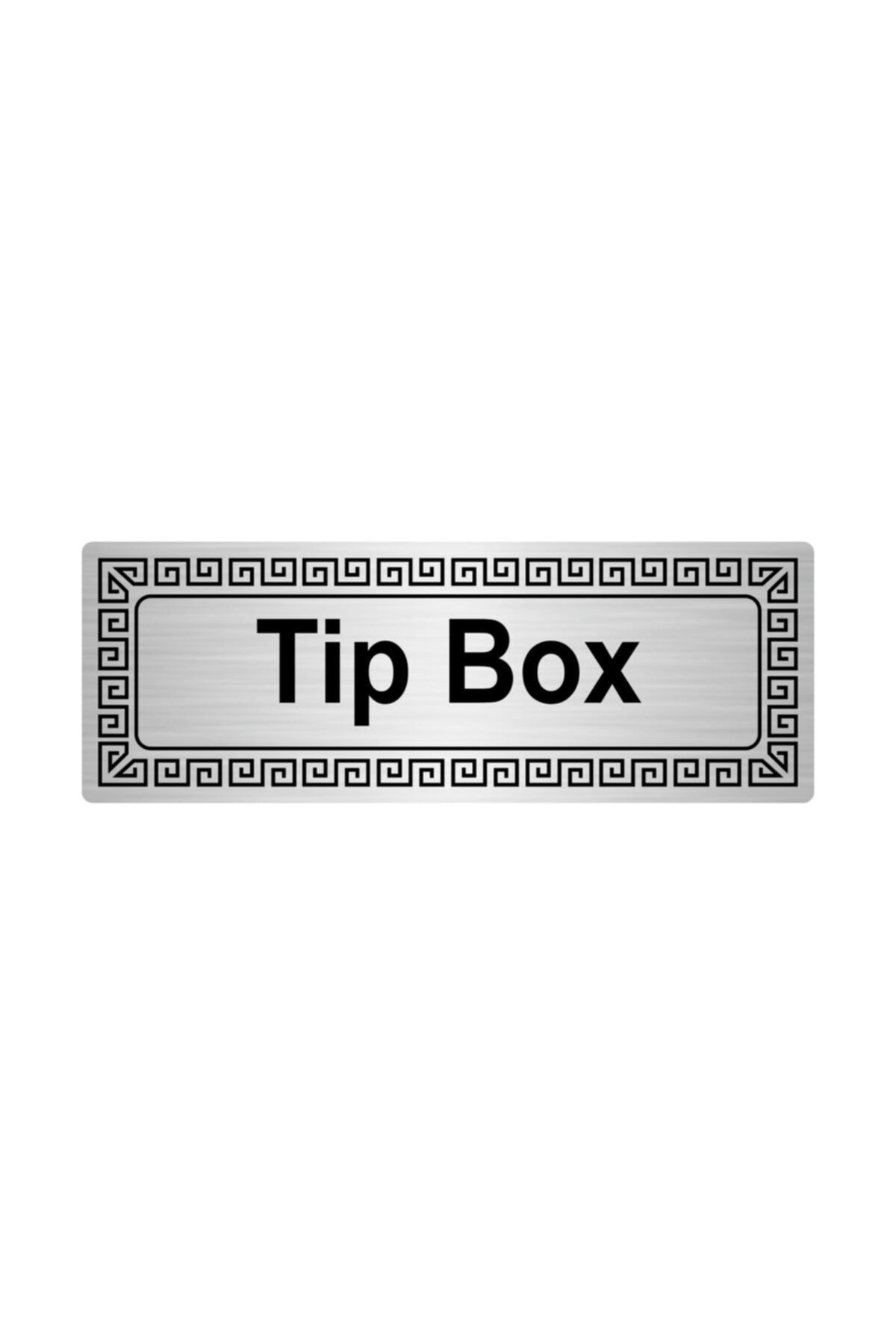 Tip Box 7cmx20cm Metal Yönlendirme Levhası Gümüş Renk Metal Kapı İsimlik Tabela