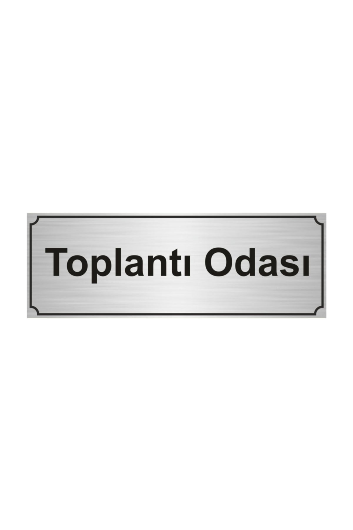 Toplantı Odası Yönlendirme Levhası 7x20cm Gümüş Rengi Metal Kapı İsimlik Tabela