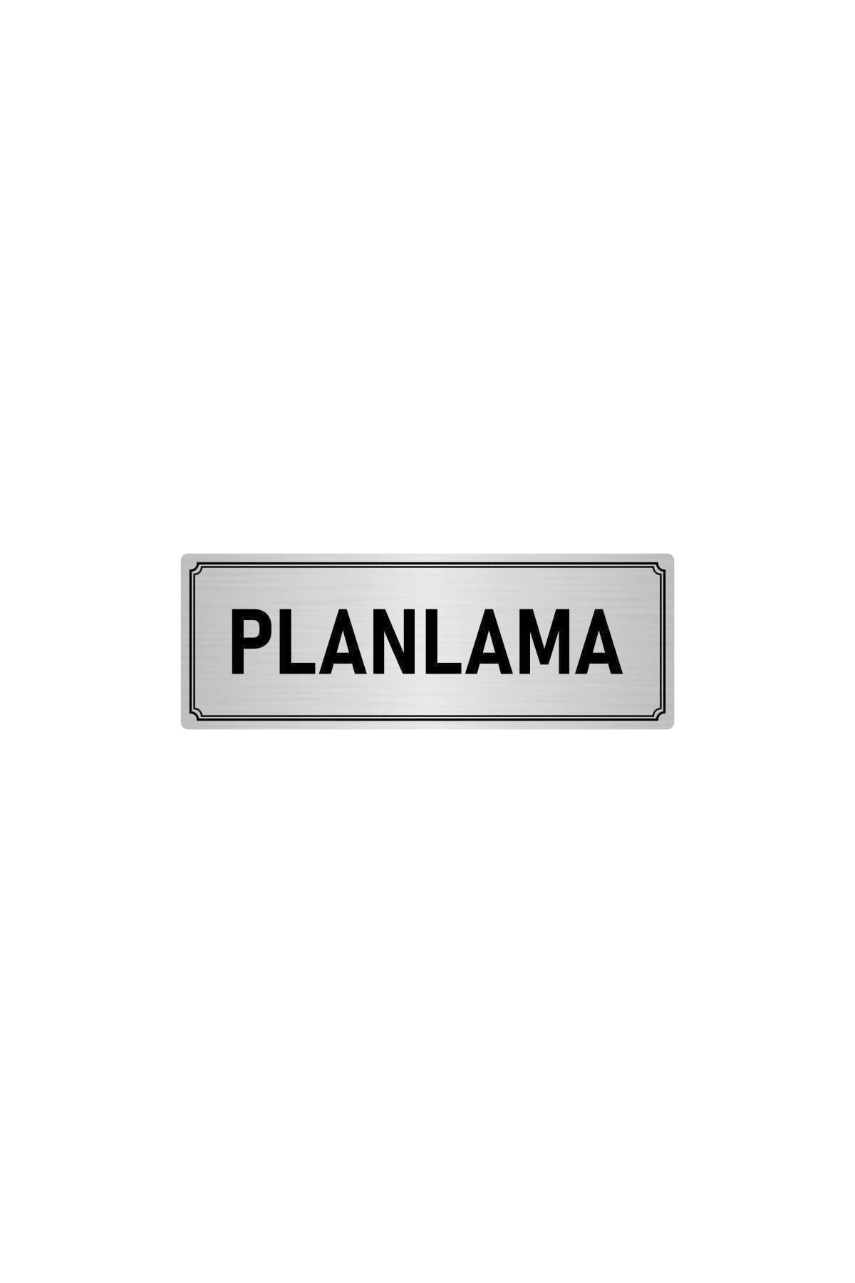 Metal Yönlendirme Levhası, Departman Kapı Isimliği Planlama 5x20 Cm Gümüş Renk Kapı İsimlik Tabela
