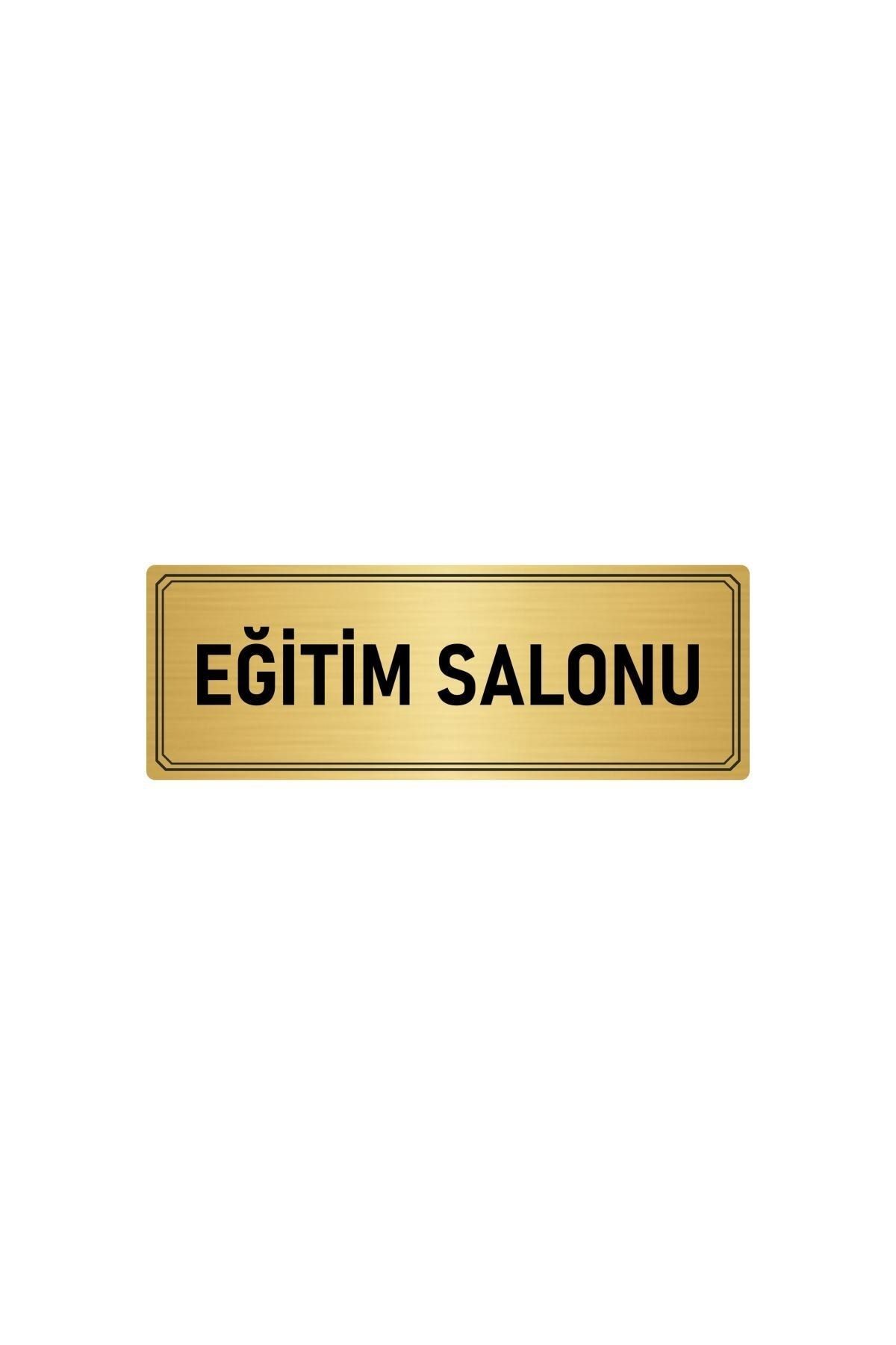 Metal Yönlendirme Levhası, Departman Kapı Isimliği Eğitim Salonu 5x20 Cm Altın Renk Kapı İsimlik Tabela