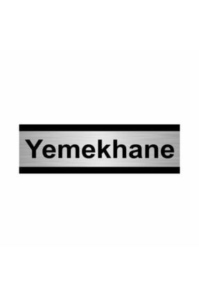 Yemekhane 10x20cm Gümüş Renk Metal Yönlendirme Levhası Kapı İsimlik Tabela