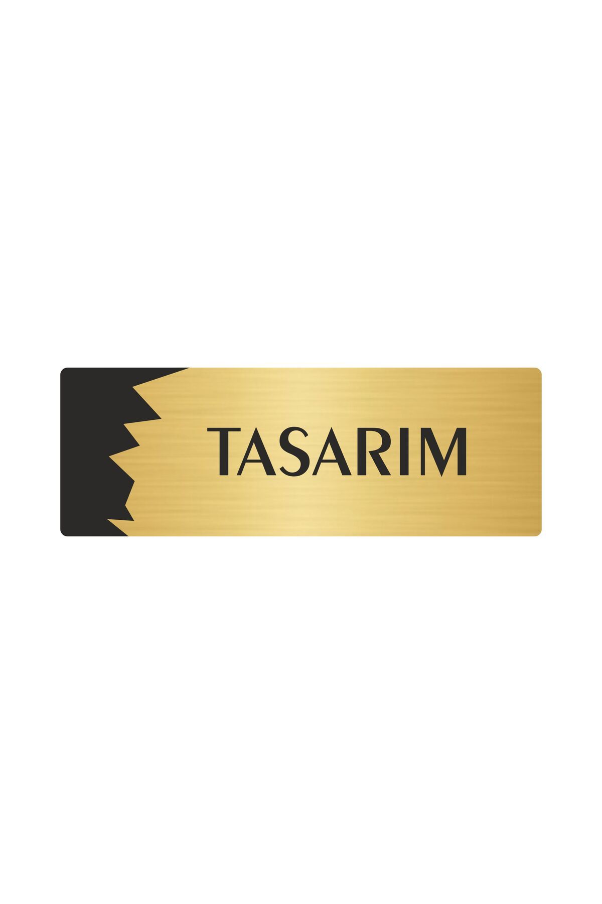 Metal Departman Kapı İsimliği, Yönlendirme levhası Tasarım 5X20 Cm Altın Renk Kapı İsimlik Tabela