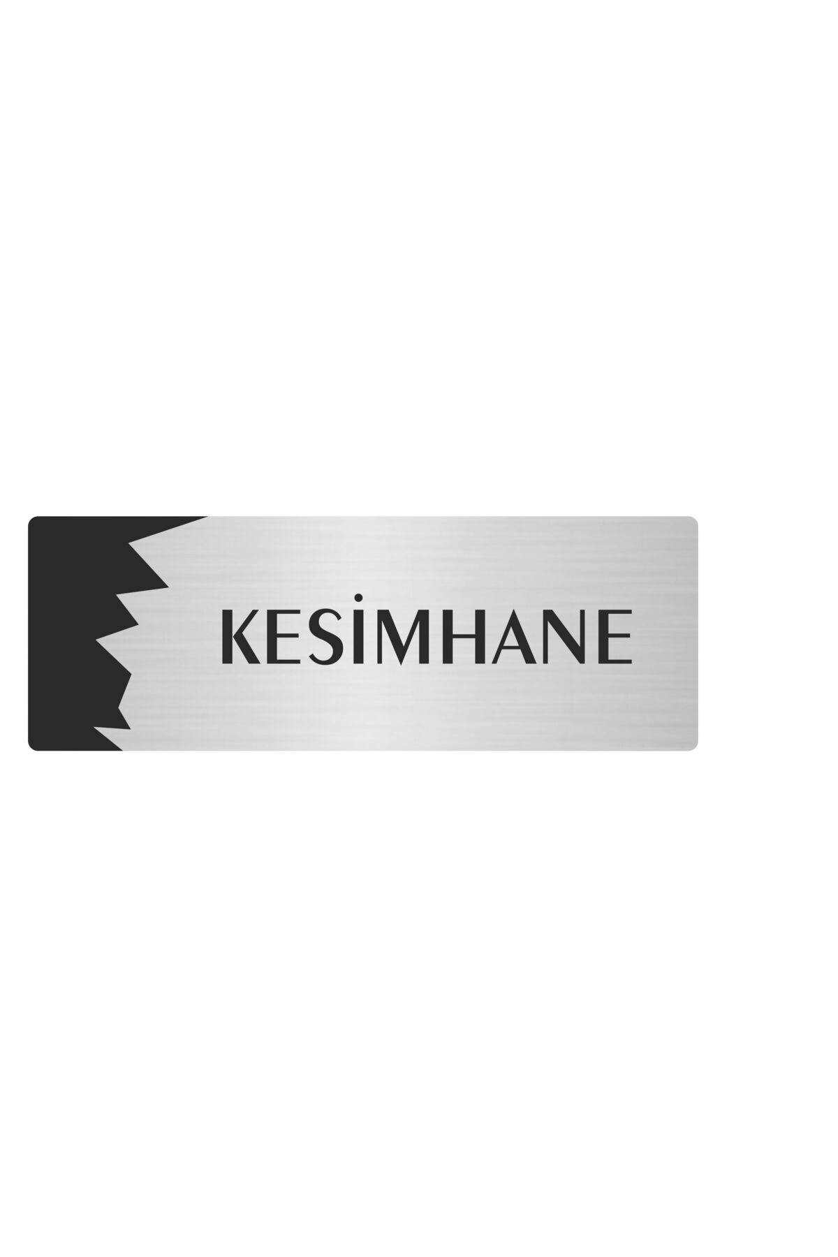 Metal Departman Kapı İsimliği, Yönlendirme levhası Kesimhane 5X20 Cm Gümüş Renk Kapı İsimlik Tabela