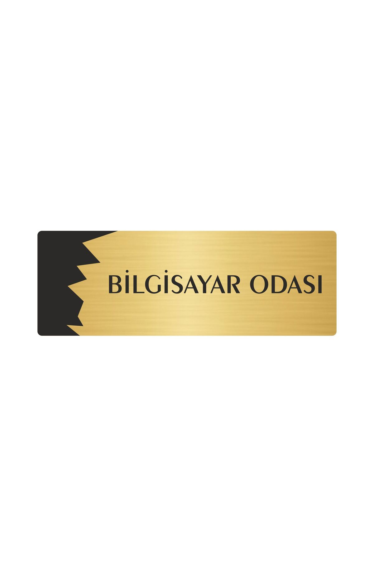 Metal Departman Kapı İsimliği, Yönlendirme levhası Bilgisayar Odası 5X20 Cm Altın Renk Kapı İsimlik Tabela
