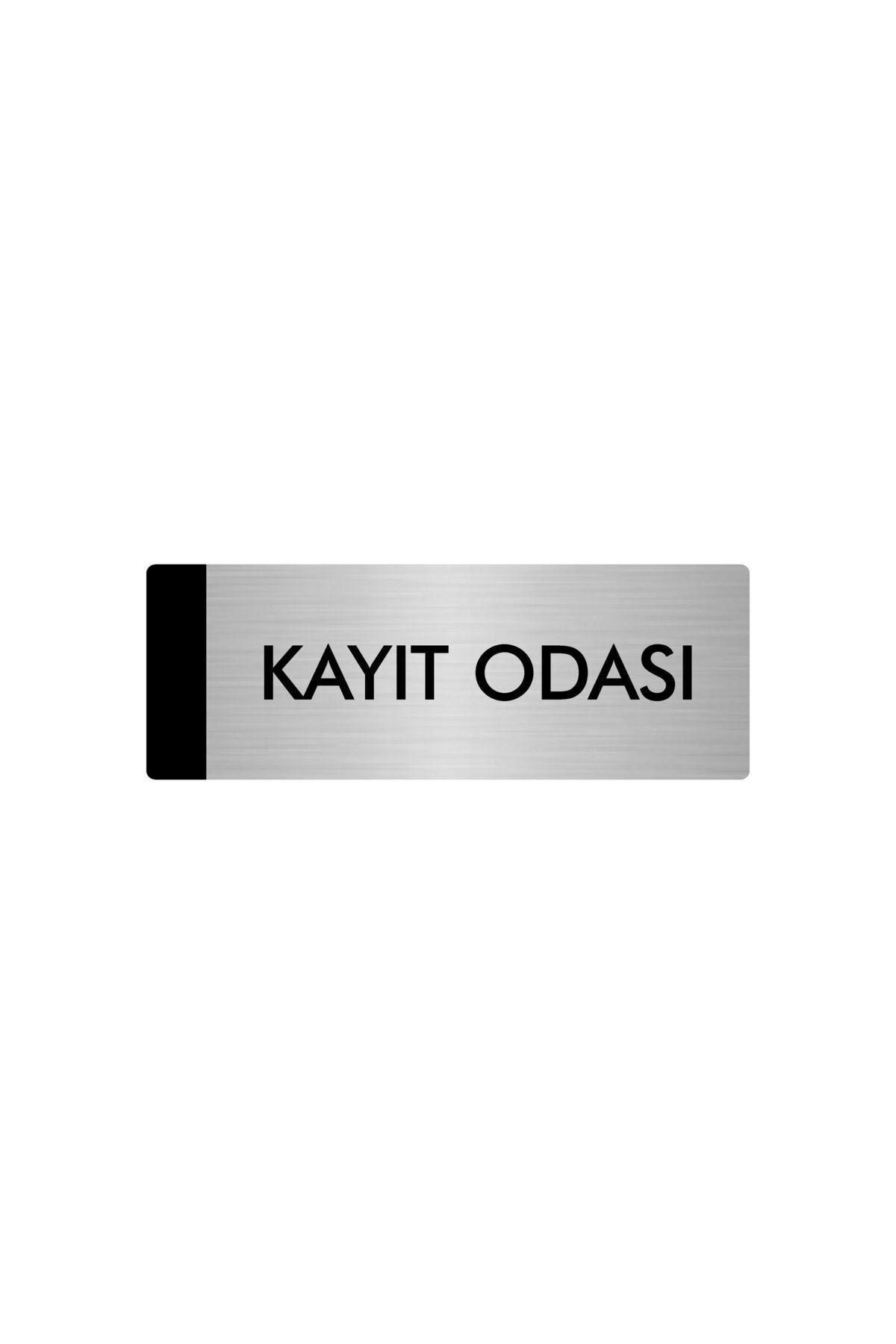 Metal Yönlendirme Levhası, Departman Kapı Isimliği Kayıt Odası 5x20 Cm Gümüş Renk Kapı İsimlik Tabela