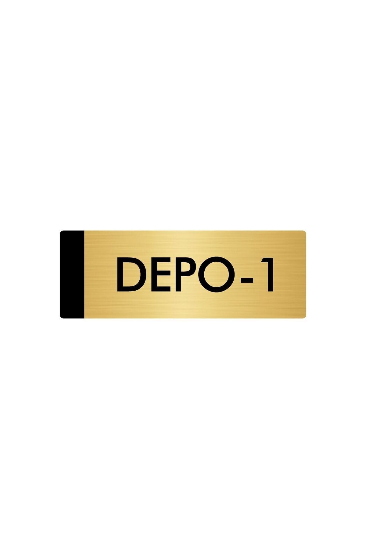 Metal Yönlendirme Levhası, Departman Kapı Isimliği Depo 5x20 Cm Altın Renk Kapı İsimlik Tabela