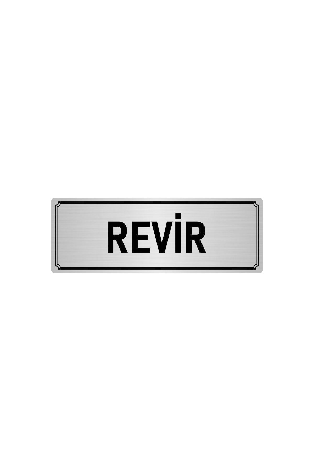 Metal Yönlendirme Levhası, Departman Kapı Isimliği Revir 5x20 Cm Gümüş Renk Kapı İsimlik Tabela