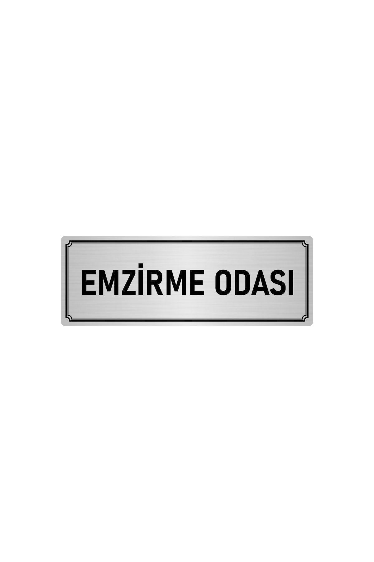 Metal Yönlendirme Levhası, Departman Kapı Isimliği Emzirme Odası 5x20 Cm Gümüş Renk Kapı İsimlik Tabela