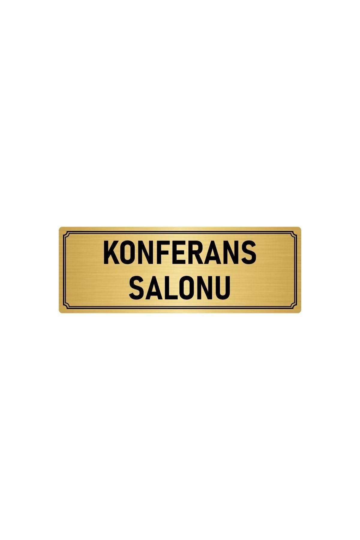 Metal Yönlendirme Levhası, Departman Kapı Isimliği Konferans Salonu 5x20 Cm Altın Renk Kapı İsimlik Tabela