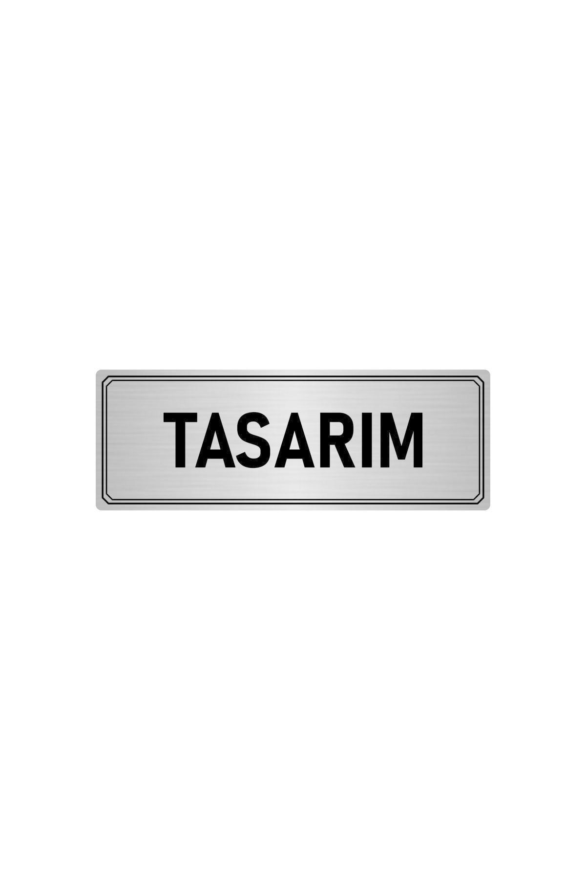 Metal Yönlendirme Levhası, Departman Kapı Isimliği Tasarım 5x20 Cm Gümüş Renk Kapı İsimlik Tabela
