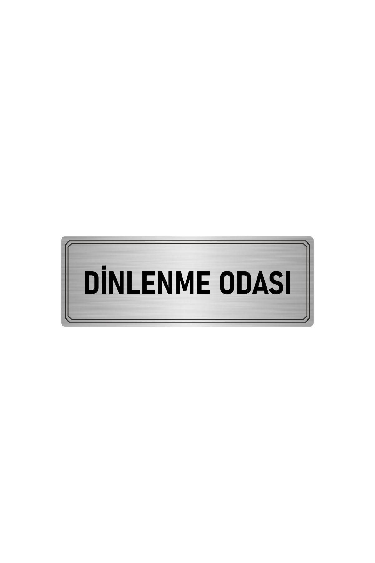 Metal Yönlendirme Levhası, Departman Kapı Isimliği Dinlenme Odası 5x20 Cm Gümüş Renk Kapı İsimlik Tabela