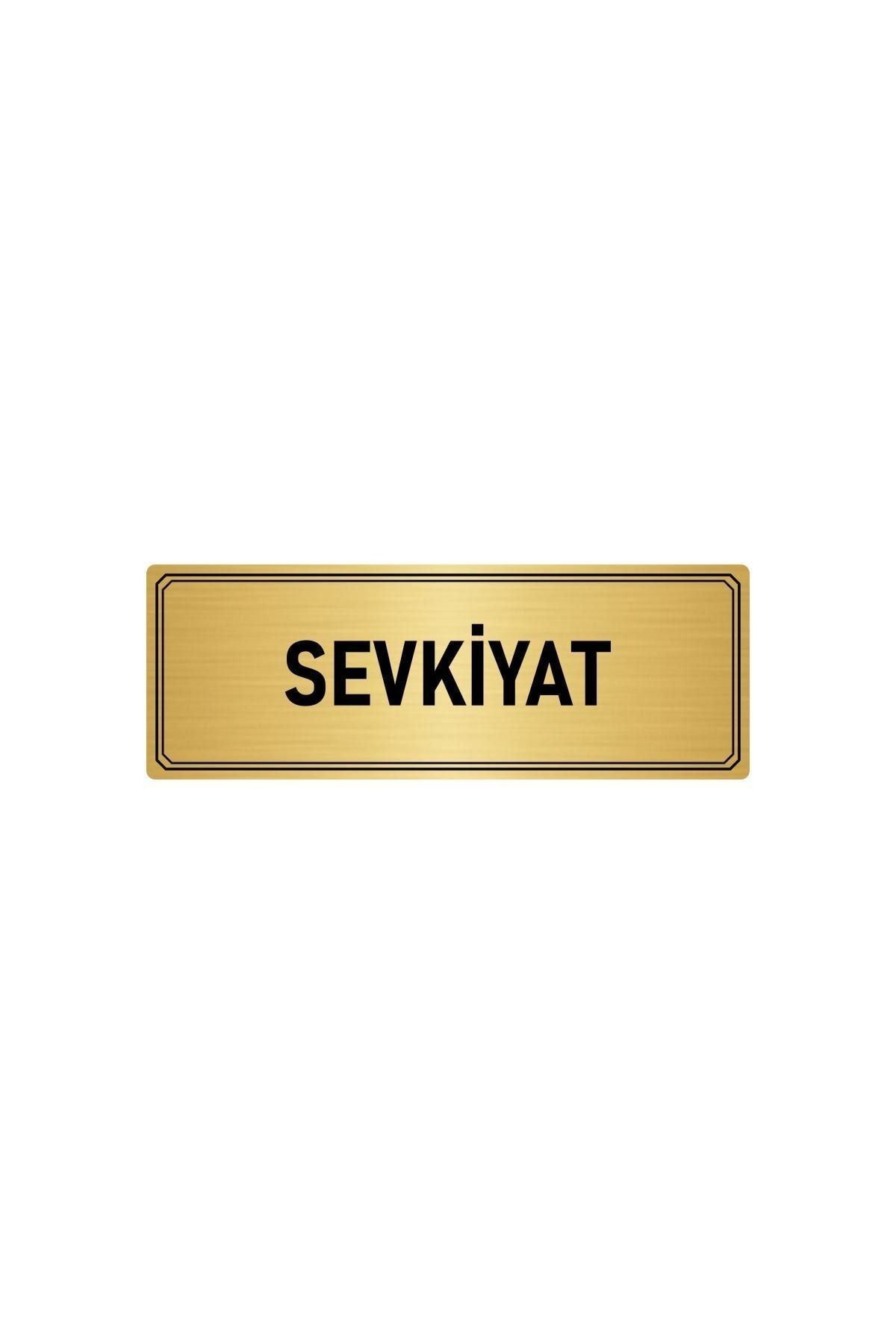 Metal Yönlendirme Levhası, Departman Kapı Isimliği Sevkiyat 5x20 Cm Altın Renk Kapı İsimlik Tabela