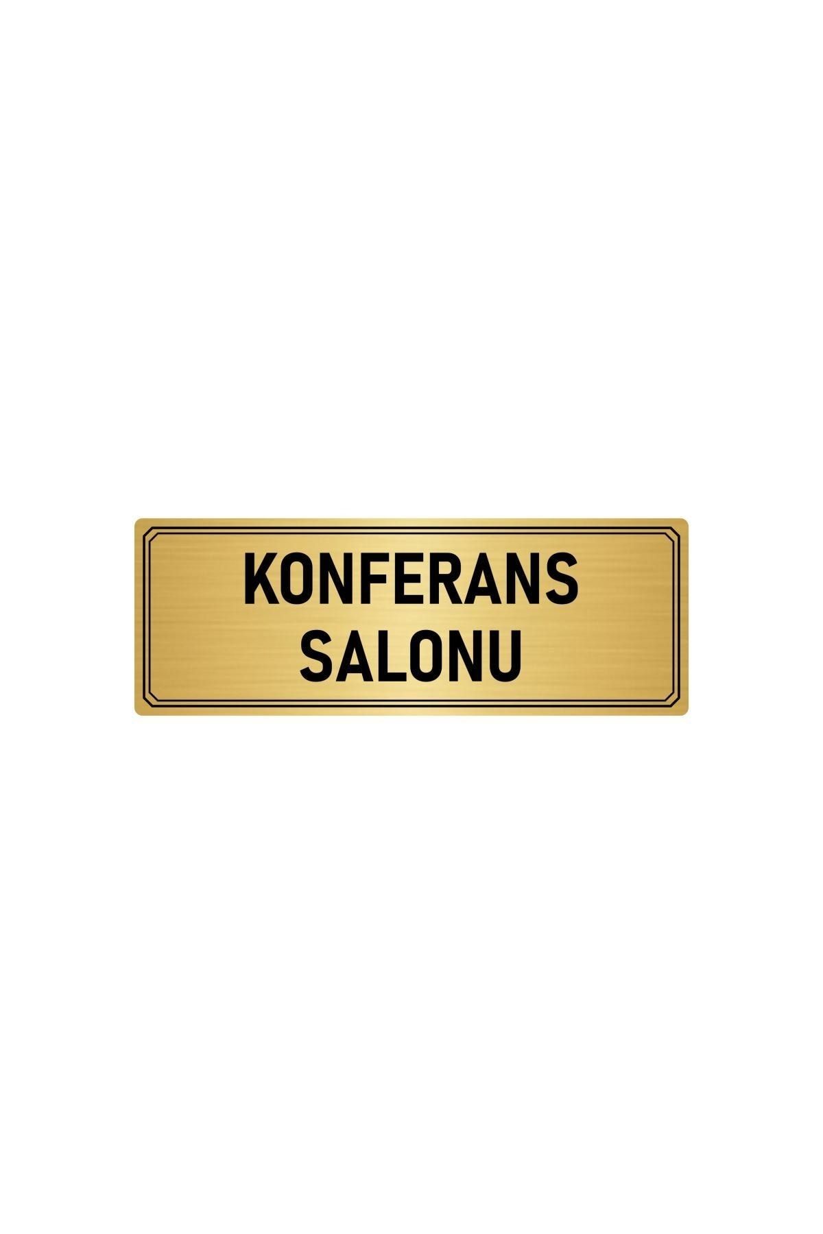 Metal Yönlendirme Levhası, Departman Kapı Isimliği Konferans Salonu 5x20 Cm Altın Renk Kapı İsimlik Tabela