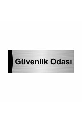 Güvenlik Odası 5x20cm Gümüş Renk Metal Yönlendirme Levhası Kapı İsimlik Tabela