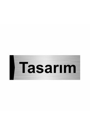 Tasarım 5x20cm Gümüş Renk Metal Yönlendirme Levhası Kapı İsimlik Tabela