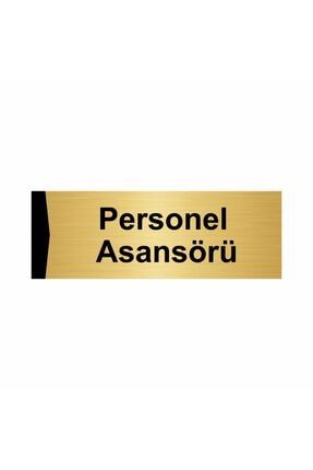 Personel Asansörü 5x20cm Altın Renk Metal Yönlendirme Levhası Kapı İsimlik Tabela