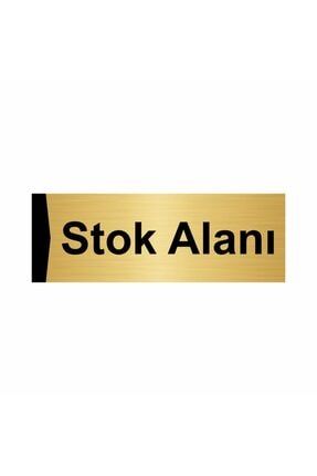 Stok Alanı 5x20cm Altın Renk Metal Yönlendirme Levhası Kapı İsimlik Tabela