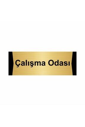 Çalışma Odası 5x20cm Altın Renk Metal Yönlendirme Levhası Kapı İsimlik Tabela