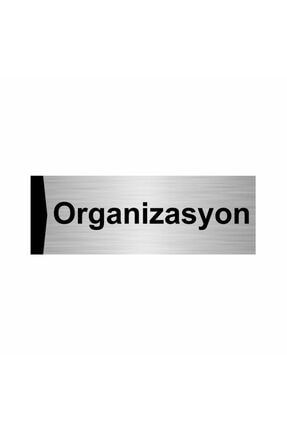 Organizasyon 5x20cm Gümüş Renk Metal Yönlendirme Levhası Kapı İsimlik Tabela