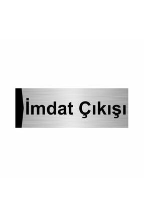 Imdat Çıkışı 5x20cm Gümüş Renk Metal Yönlendirme Levhası Kapı İsimlik Tabela