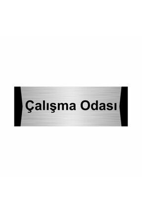 Çalışma Odası 5x20cm Gümüş Renk Metal Yönlendirme Levhası Kapı İsimlik Tabela