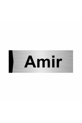 Amir 5x20cm Gümüş Renk Metal Yönlendirme Levhası Kapı İsimlik Tabela