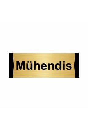 Mühendis 5x20cm Altın Renk Metal Yönlendirme Levhası Kapı İsimlik Tabela