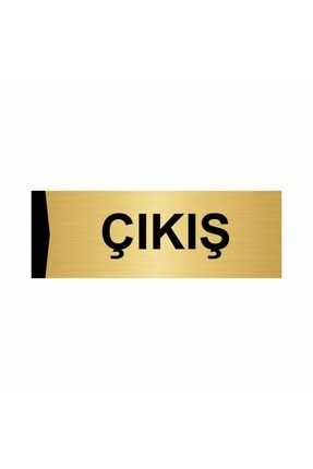 Çıkış 5x20cm Altın Renk Metal Yönlendirme Levhası Kapı İsimlik Tabela