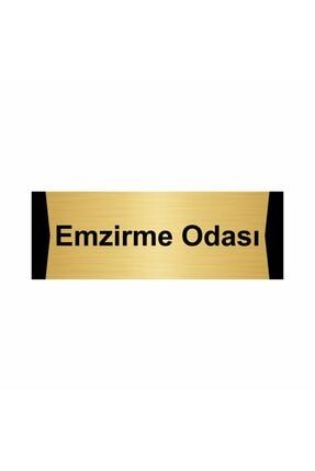 Emzirme Odası 5x20cm Altın Renk Metal Yönlendirme Levhası Kapı İsimlik Tabela