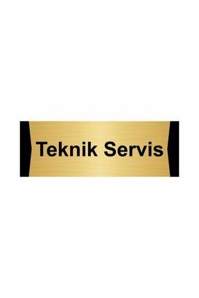 Teknik Servis 5x20cm Altın Renk Metal Yönlendirme Levhası Kapı İsimlik Tabela