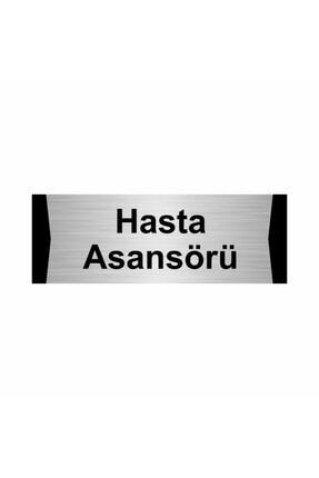 Hasta Asansörü 5x20cm Gümüş Renk Metal Yönlendirme Levhası Kapı İsimlik Tabela