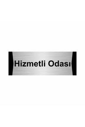 Hizmetli Odası 5x20cm Gümüş Renk Metal Yönlendirme Levhası Kapı İsimlik Tabela