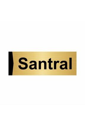 Santral 5x20cm Altın Renk Metal Yönlendirme Levhası Kapı İsimlik Tabela